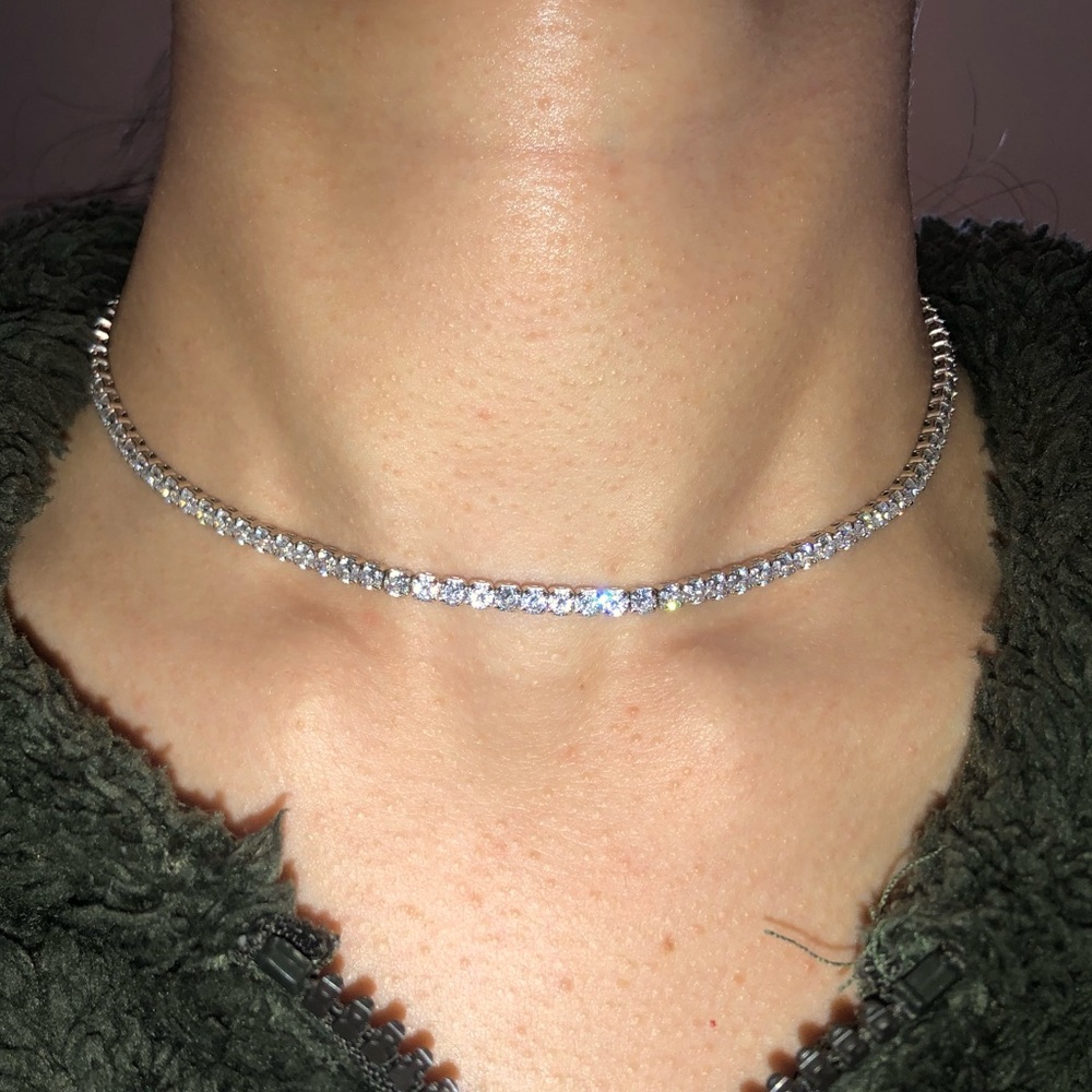 Necklace silver925 with zircon stones